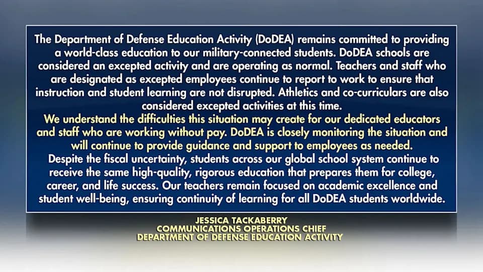 Zatvaranje američke vlade pogađa baze u inostranstvu — nastavnici i pomoćno osoblje ostaju bez plata