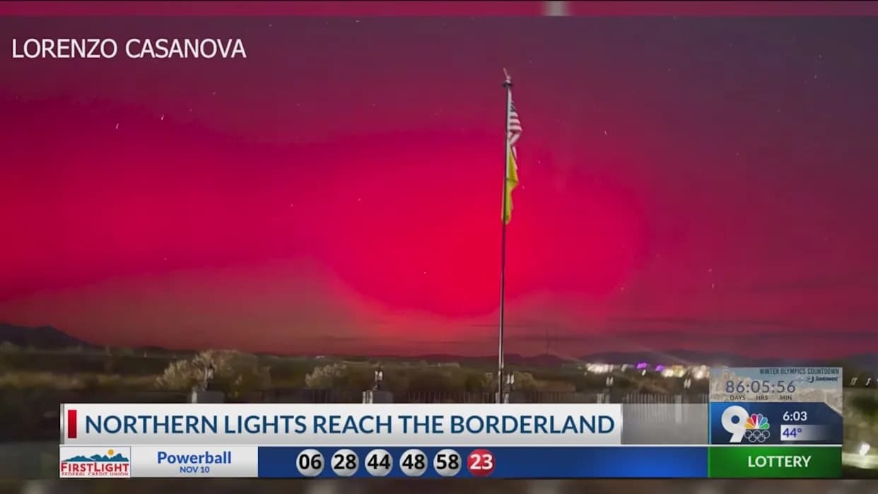 Aurora iznad El Pasa: Severna svetlost obasjala nebo — gledatelji poslali fotografije (11. novembar)