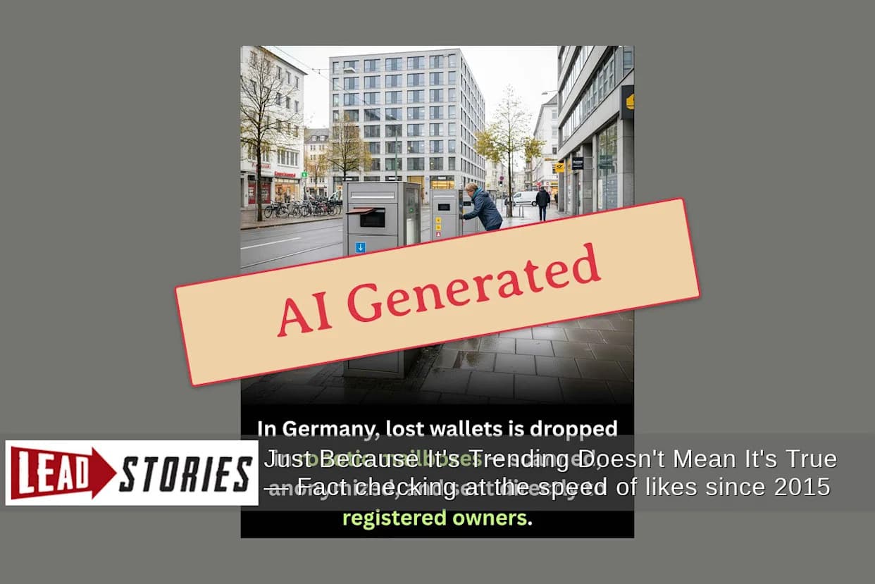 Provera činjenica: "robotske poštanske kutije" za vraćanje izgubljenih novčanika u Nemačkoj su lažne — slika je AI-generisana