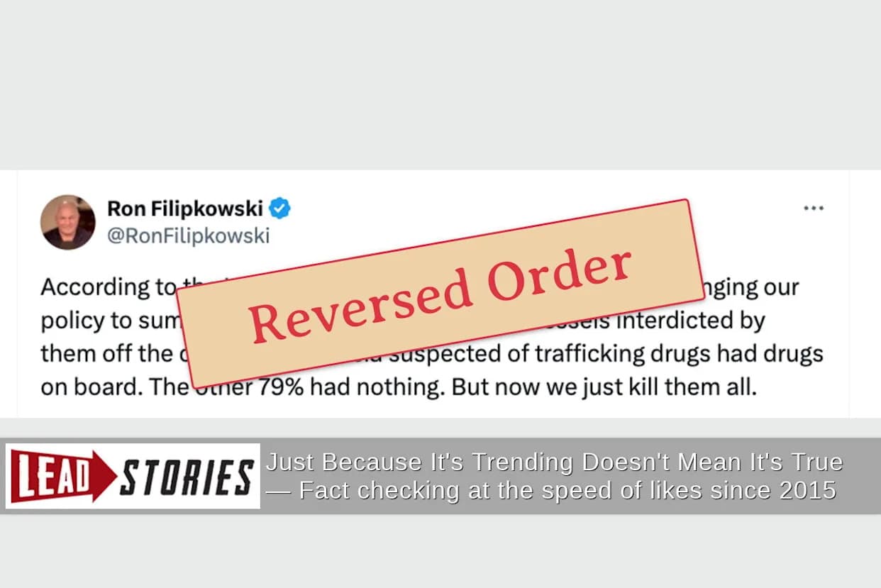 Provera tvrdnje: Obalska straža SAD — oko 80,6% zaustavljenih plovila imalo je kontraband, nije tačno da je samo 21%