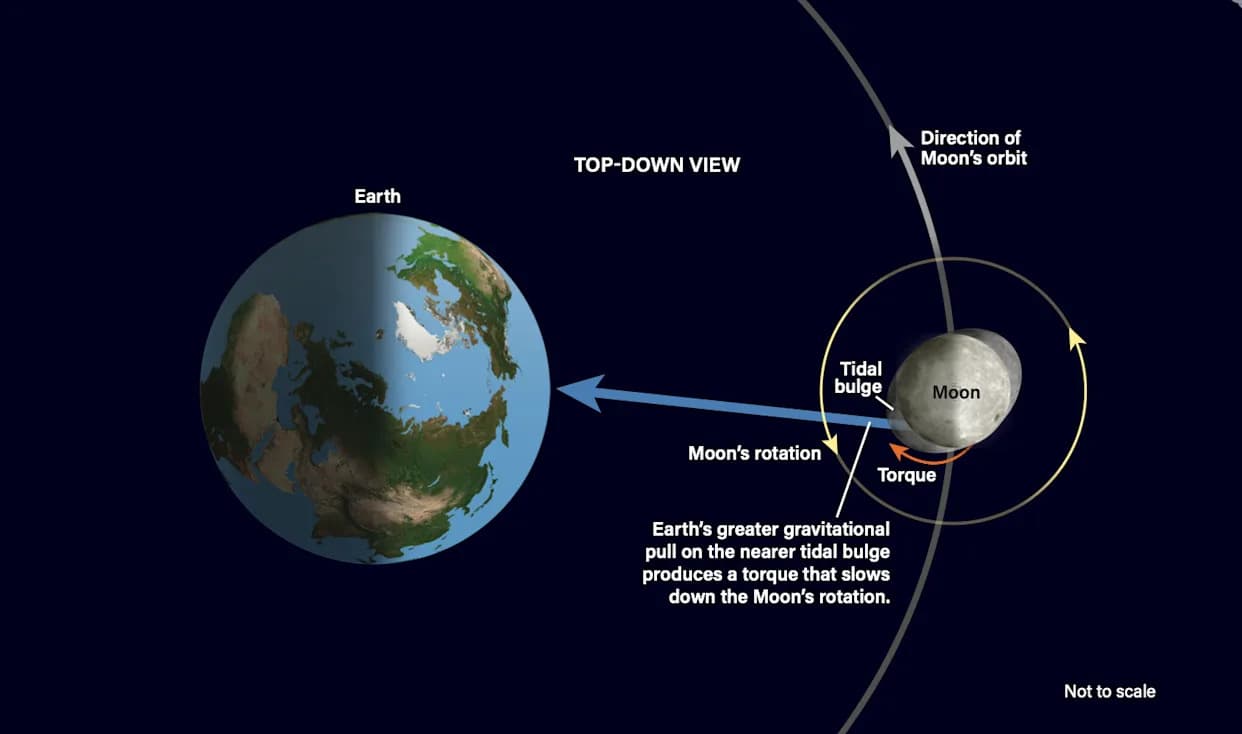 Zašto Mesec Uvek Pokazuje Istu Stranu Zemlji? Objašnjenje plimskog zaključavanja