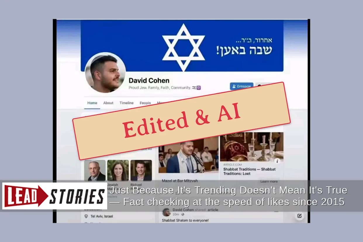 Provera činjenica: Screenshot 'David Cohen' nije Facebook profil napadača sa Bondi biča