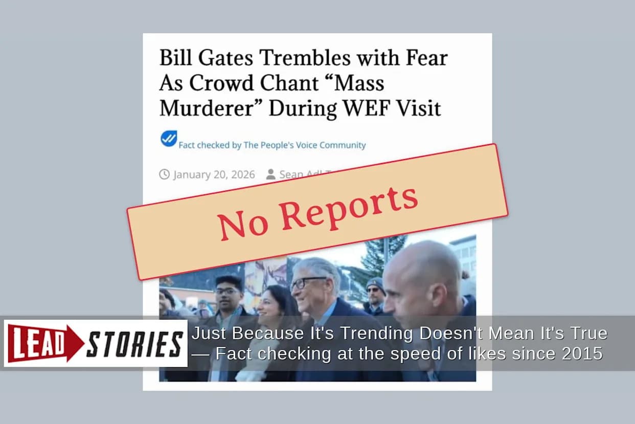 Lažna tvrdnja iz Davosa: Nema dokaza da su mase uzvikivale „masovni ubica“ na Bil Gejtsa