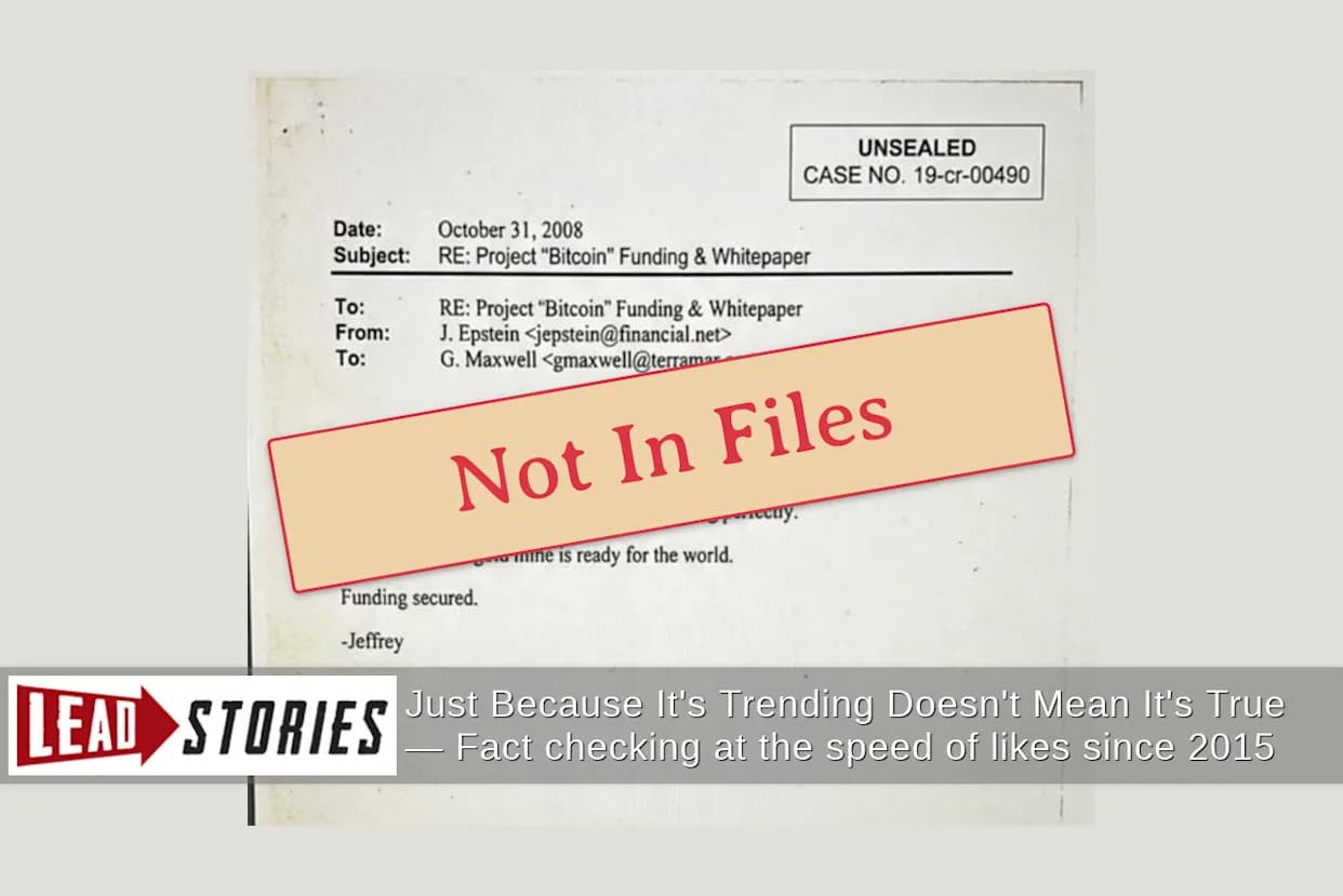 Provera činjenica: Nema dokaza da je Jeffrey Epstein slao mejl o „Satoshi“ ili „našoj maloj digitalnoj zlatnoj jami“