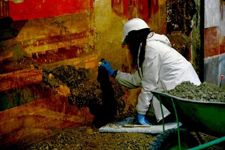 Netaknute freske u Villi Poppaea: živo crveno, egipatsko plavo i paun u glavnom salonu