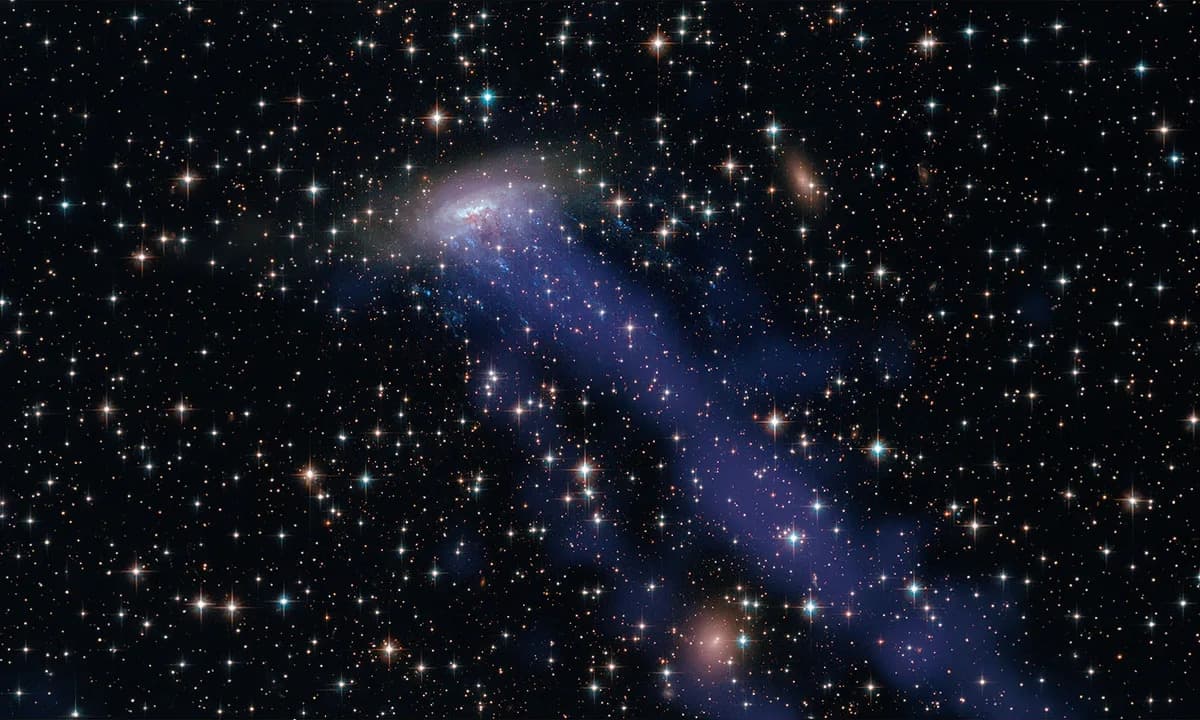 Snimljena najudaljenija "meduza" galaksija: COSMOS2020-635829 posmatrana pre 8,5 milijardi godina