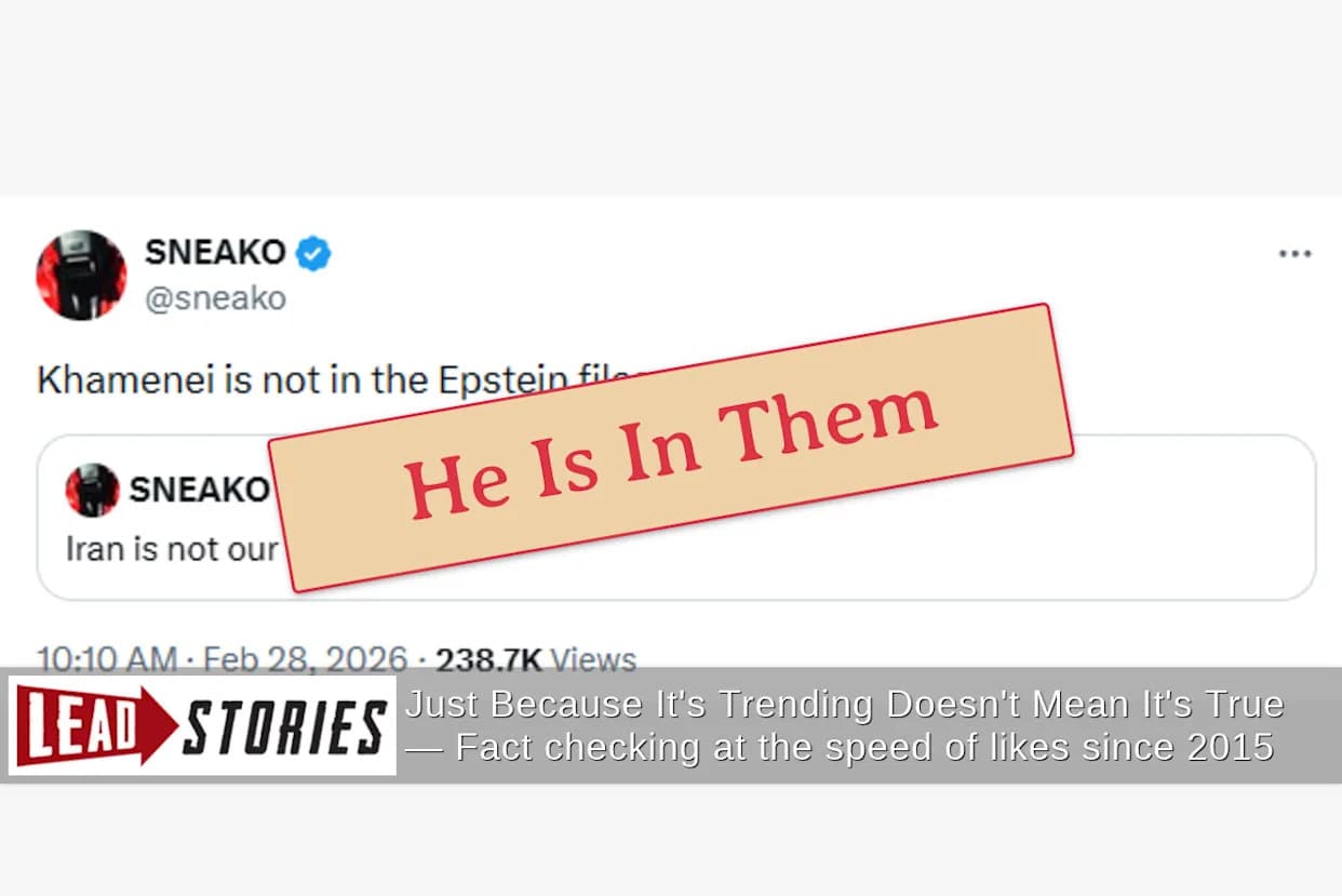 Provera Činjenica: Ime Khameneija Se Pominje U "Epstein Fajlovima" — 196 Rezultata, Ali Ne Dokazuju Direktnu Vezu