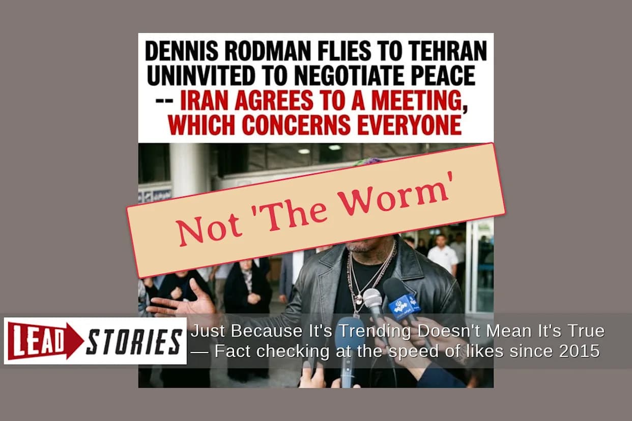 Provera činjenica: Dennis Rodman nije otputovao u Teheran — slika je verovatno AI‑generisana, objava je satirična