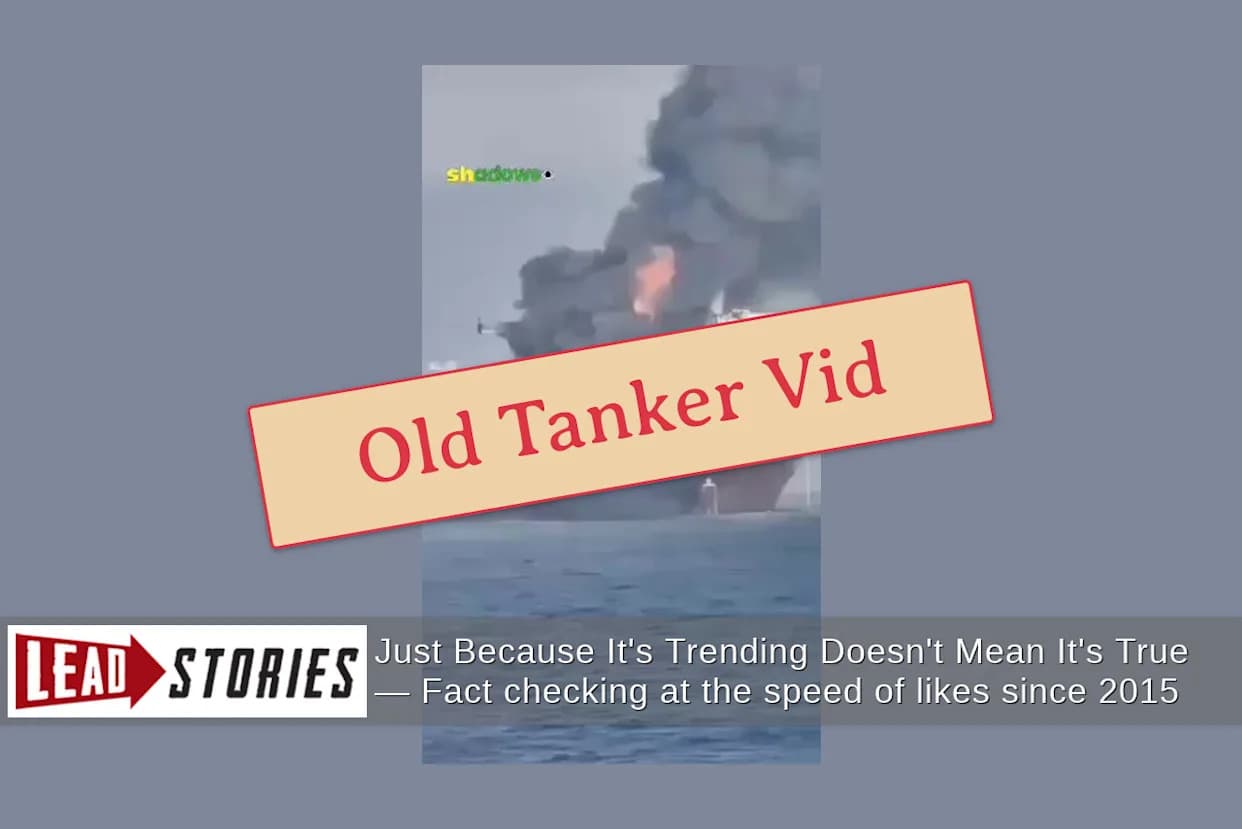 Provera činjenica: Video ne prikazuje američki tanker pogođen Iranom — snimak je iz sudara tankera u Zalivu Oman (17. jun 2025.)