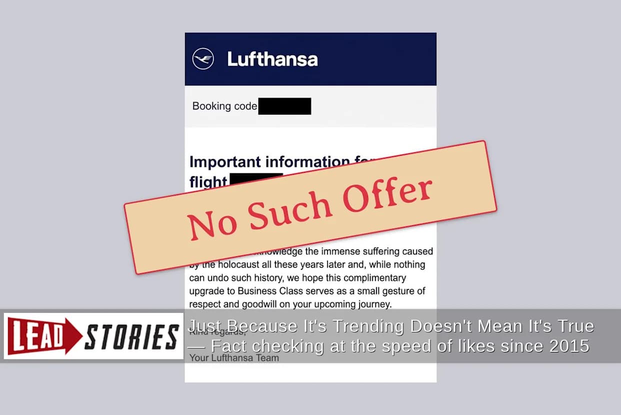 Provera: Lufthansa NIJE Ponuđivala Besplatne Nadogradnje U Biznis Klasi Kao Izvinjenje Za Holokaust