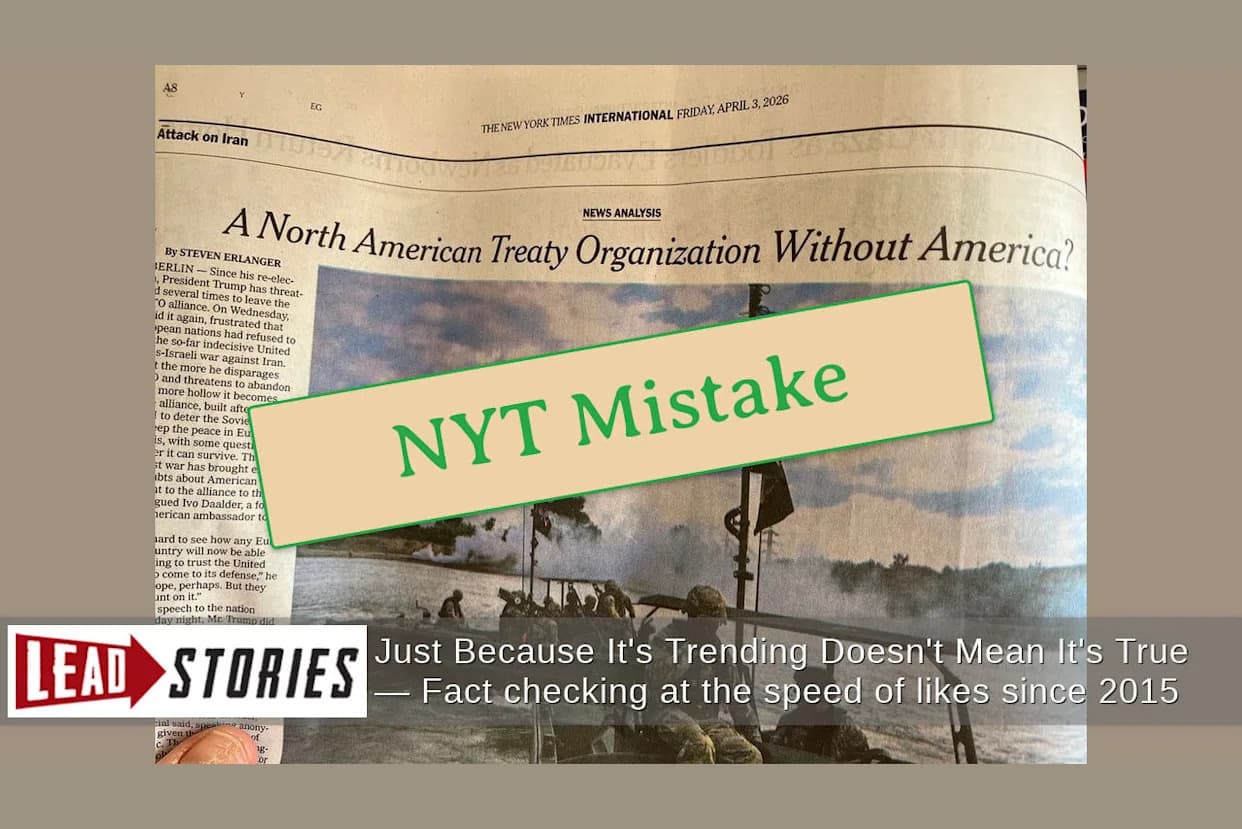 New York Times Pogrešio Naziv NATO‑a U Štampanom Izdanju — 'North American' Umesto 'North Atlantic'