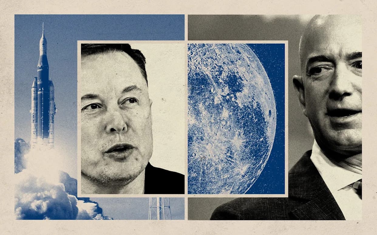 Musk i Bezos U Trci Za Mesec: Koji Lander Će Prvo Odvesti Astronaute?