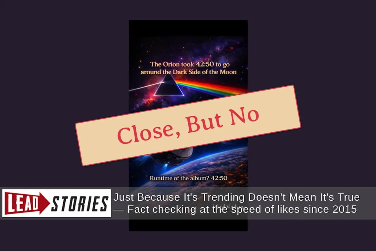 Nije Se Poklopilo: Orion Iz Artemis II Nije Prošao Tačno 42:50 — Trajanje Pink Floyd Albuma Nije Isto