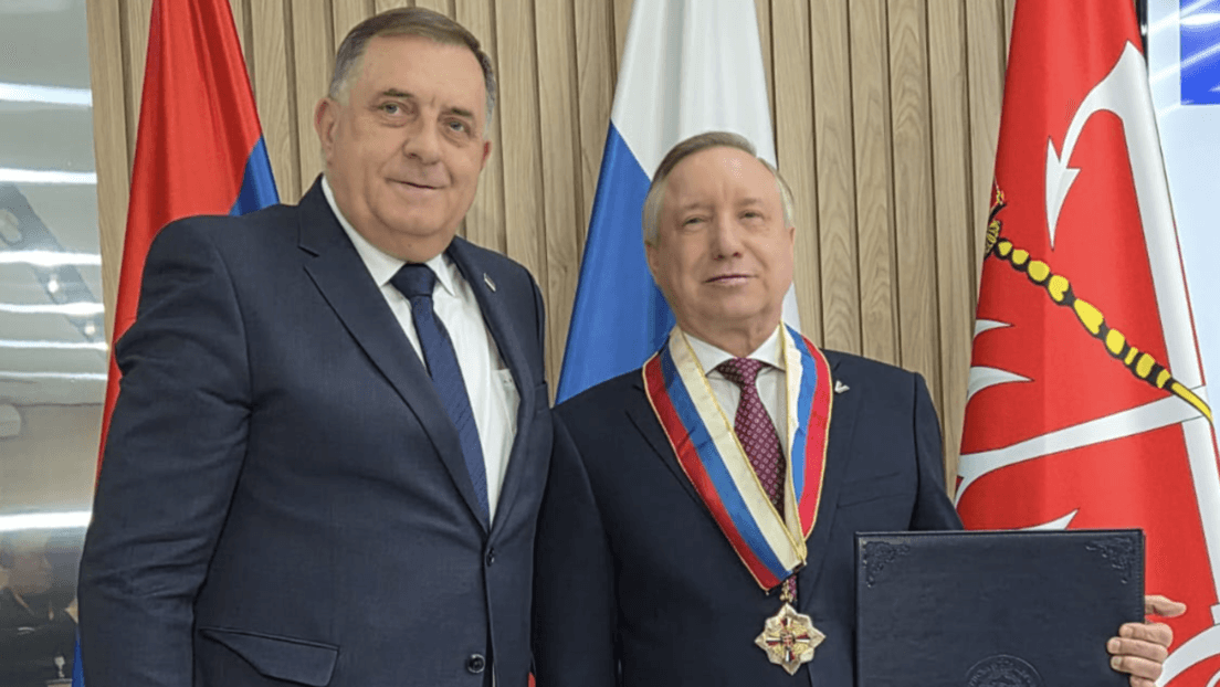 Dodik uručio Orden zastave RS guverneru Sankt Peterburga i predložio zajedničku sednicu vlada