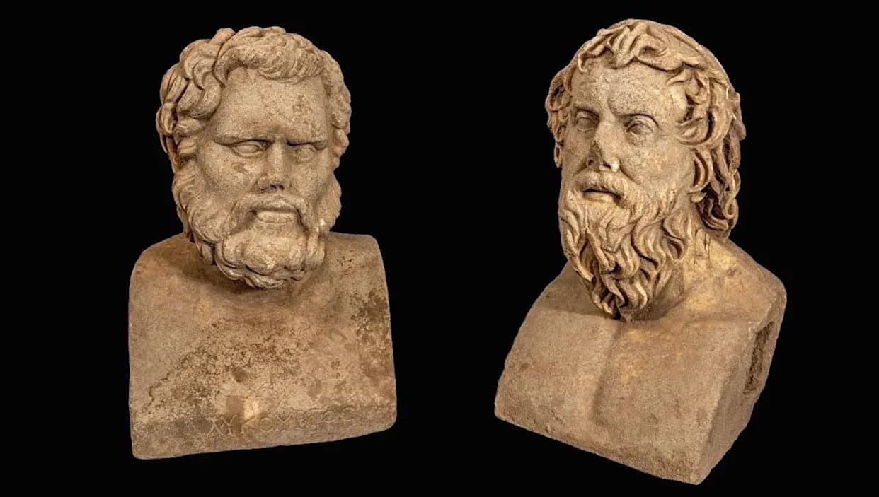 Skulpture Iz Prošlosti: Dve 1.700-Godišnje Mramorne Biste Pronađene Zakopane Licem Nadolje Kod Binyamine