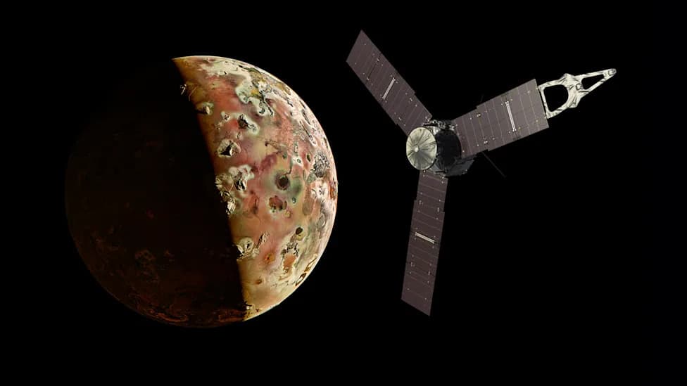Juno otkriva nagli skok temperature odmah ispod vulkanske kore meseca Io
