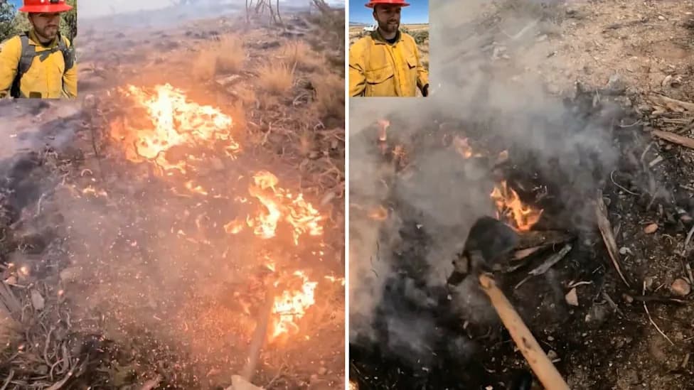 Video: Vatrogasac gasi žarište bez vode koristeći 'suvi mop' taktiku