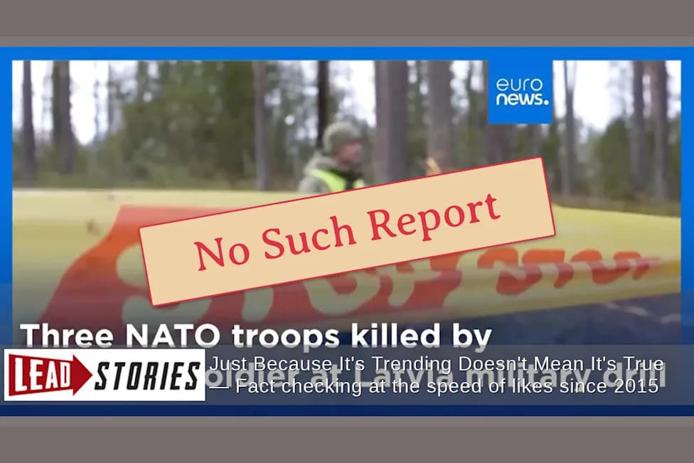 Lažna Vest: Euronews NIJE Izvestio O Ubistvu Trojice NATO Vojnica Na Vežbi "Baltic Trust 26"