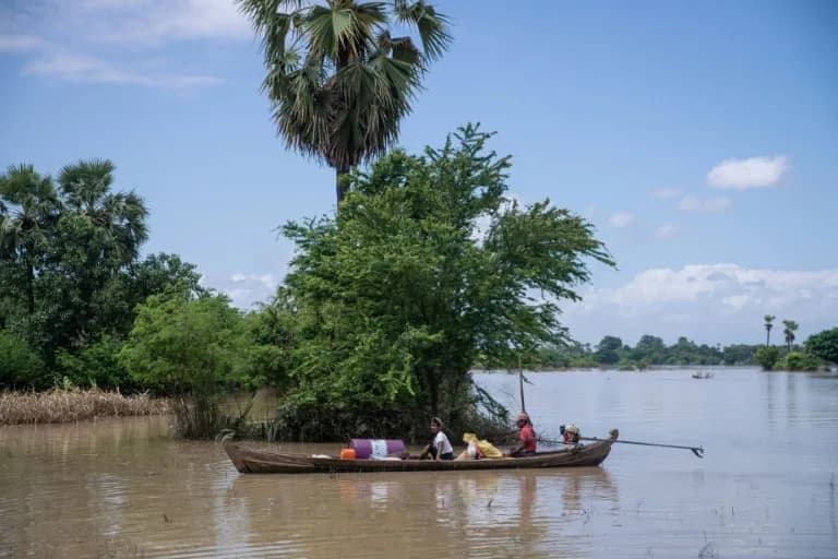 Monsunske poplave potopile sela i njive u centralnom Mjanmaru — oko 390.000 pogođenih