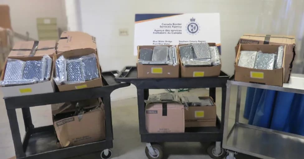CBSA Zaplenio 385 kg Kokaina na Blue Water Bridge — Vozač Uhapšen, RCMP Podneo Optužnice