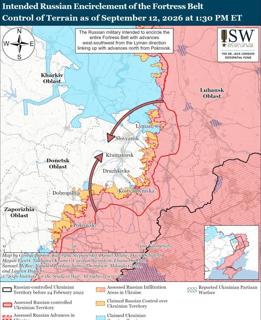 Veliko probojenje ukrajinskog fronta: ISW kaže da je Ukrajina povratila inicijativu i osujetila opkoljavanje "Tvrđavskog Pojasa"
