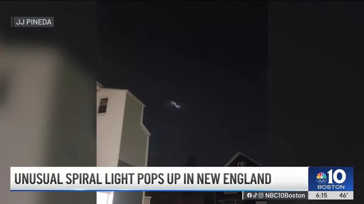 Zagonetno spiralno svetlo iznad Nove Engleske — verovatno posledica lansiranja rakete Ariane 6