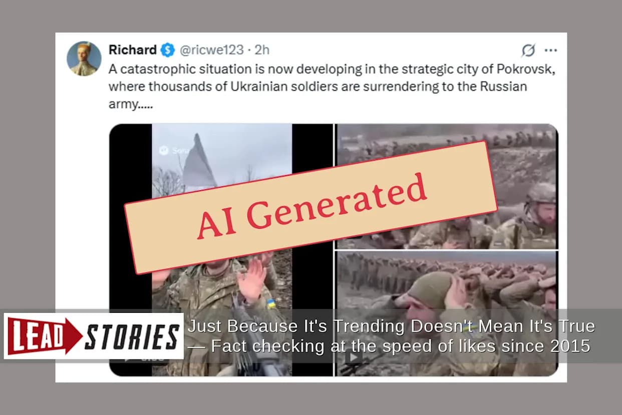 Provera činjenica: Viralni "Sora" snimci o navodnim masovnim predajama u Pokrovsku su lažni