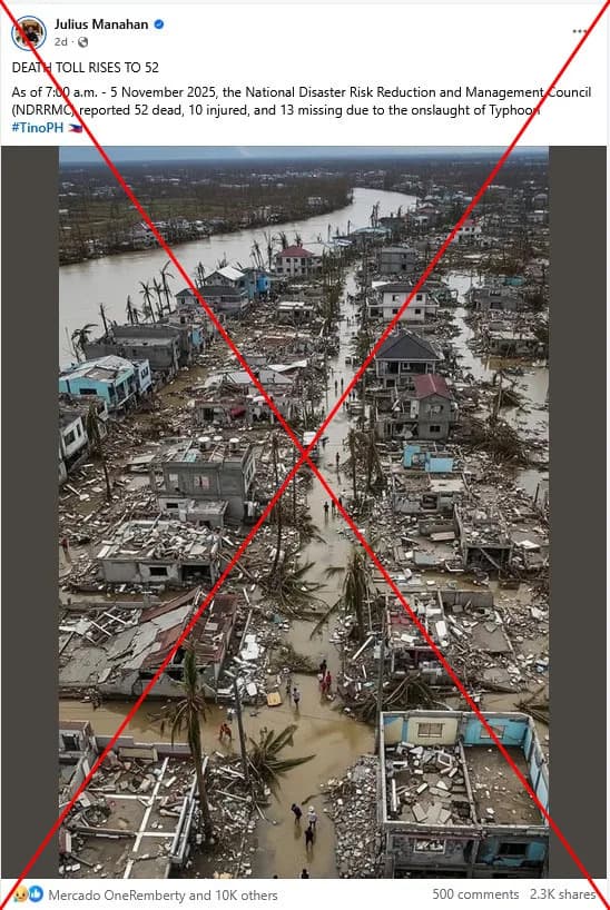 Lažna AI-slika prikazana kao posledica tajfuna Kalmaegi – kako je otkrivena prevara