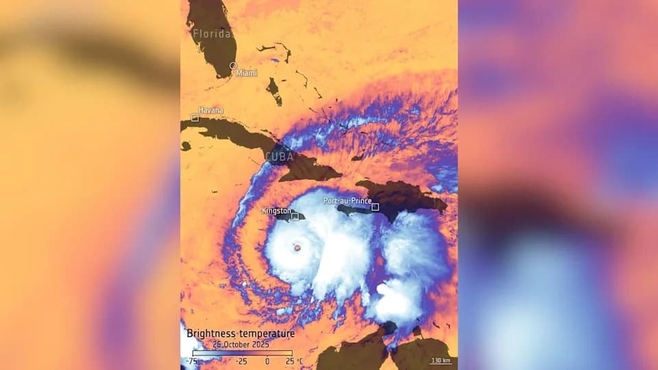 Satelit snimio razornu snagu uragana Melissa — Sentinel‑3 otkriva temperaturne razlike koje su ga pojačale