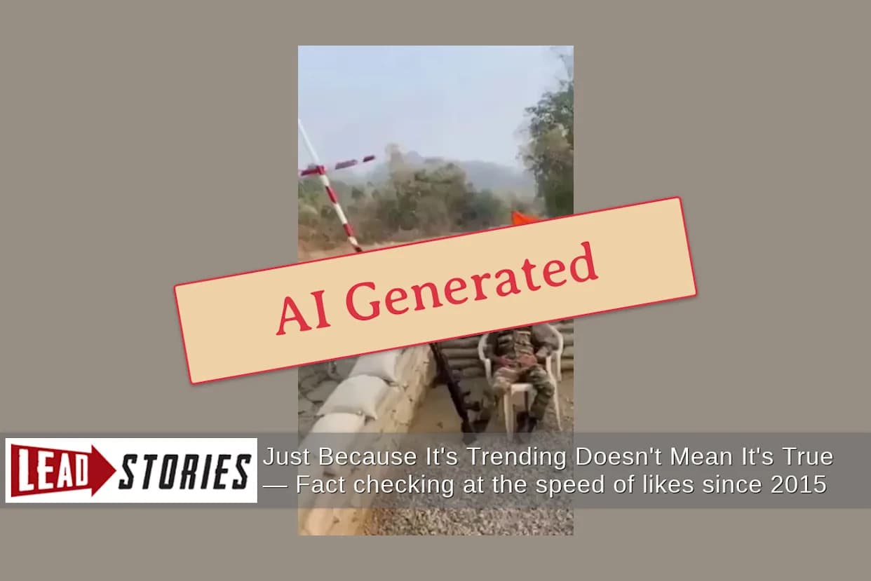 Lažni viral: majmun NIJE opalio iz puške dok je indijski stražar spavao — video je AI-generisan