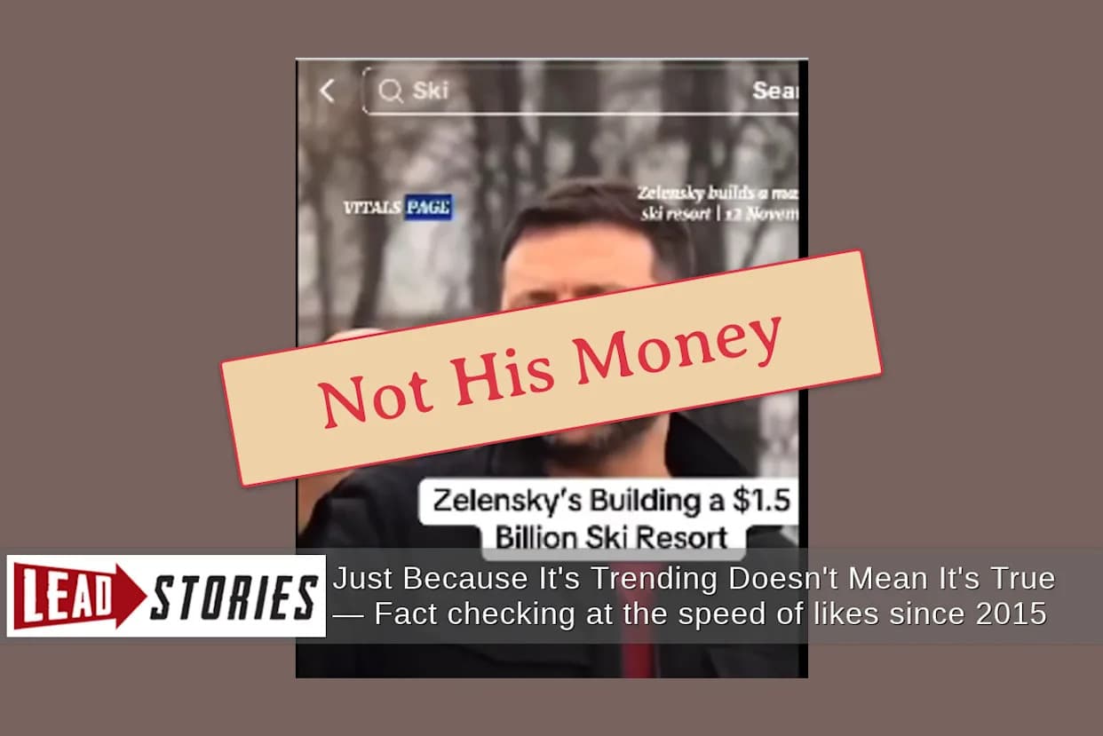 Dezinformacija razotkrivena: nema dokaza da je Volodimir Zelenski lično uložio 500 miliona USD u skijaški resort