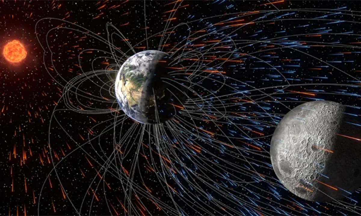 Kako je zemaljska atmosfera dospela na Mesec: magnetno polje kao kosmička pokretna traka