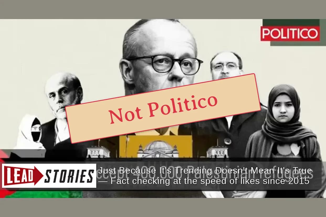 Lažan Video Koji Imitira Politico: Nemačka Ne Planira Prihvat 400.000 Palestinskih Izbeglica