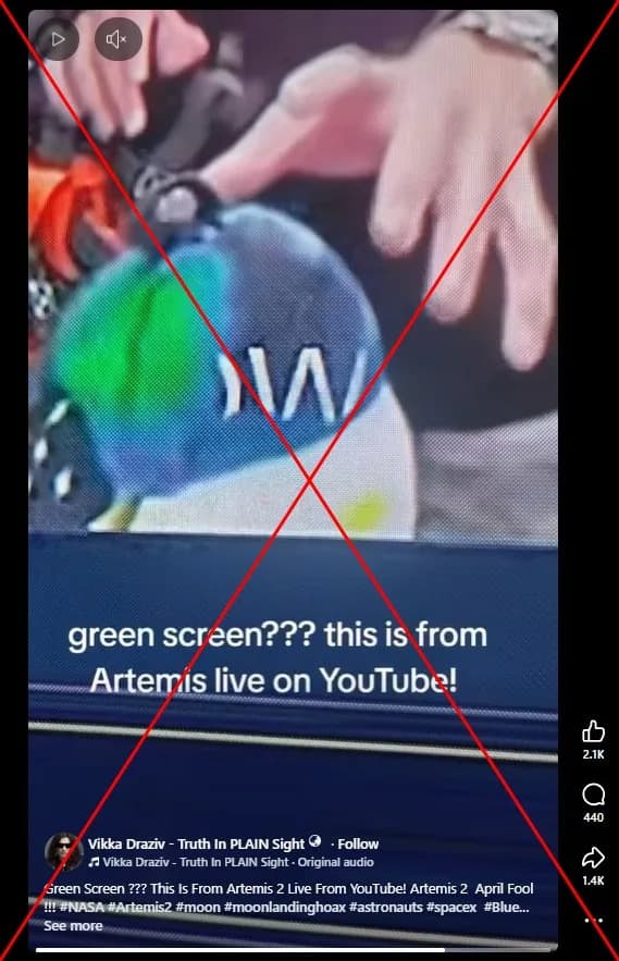 Greška u emitovanju podstakla teorije zavere o Artemis II — forenzičar objašnjava 'tekst kroz maskotu'