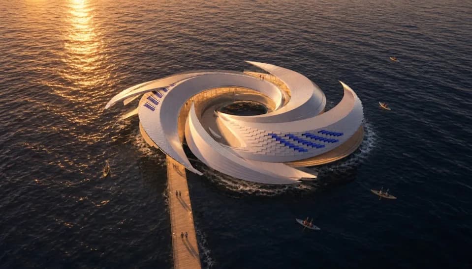 „Ocean Vortex“: Plutajuća Parlamentarna Zgrada Od Reciklirane Plastike Postala Finalista YAC Konkursa