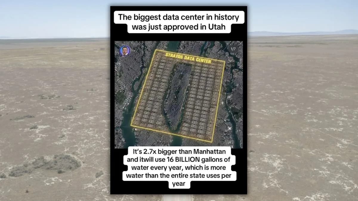 Analiza: Hoće Li Stratos Data Centar U Utahu Zaista Trošiti 16 Milijardi Galona Vode i Zauzimati Skoro Tri Manhattana?