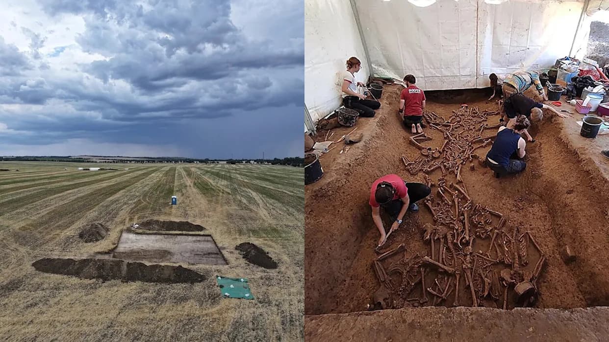 77 skeleta bez lobanja otkriveno u Vrábleu — ritual ili masakr pre 7.000 godina?