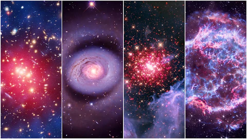NASA-ine nove slike iz Chandre prikazuju svemir u crveno-belo-plavim tonovima za 250. godišnjicu SAD
