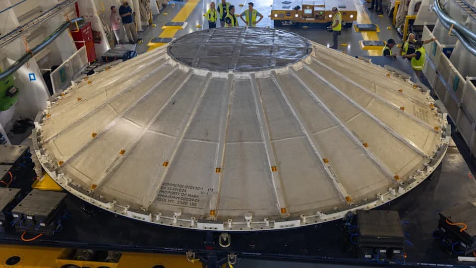 „Tanjir“ Na Putu Ka KSC: Zaštitni Pokrivač SLS-a Stigao Na Brodu Pegasus Pred Misiju Artemis 3