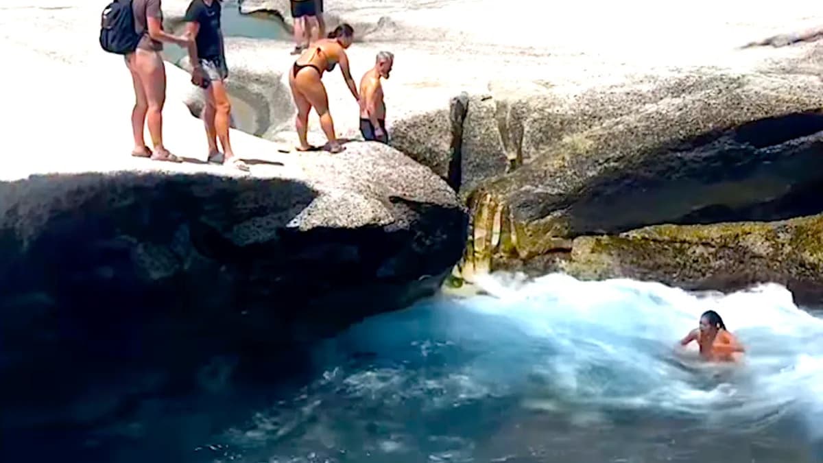 Viralni Video Sa Milosa: Turistkinja Bacana O Bele Stene U Sarakiniku — Čudesno Se Izvukla