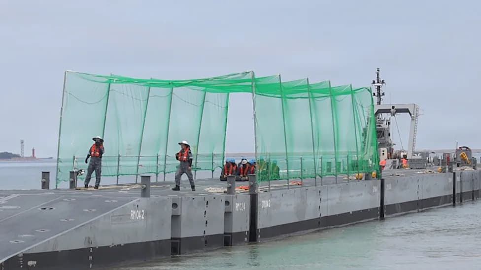 Marinci Testiraju Protivdron Mreže Na Plutajućoj Platformi Tokom Vežbe CJLOTS 26
