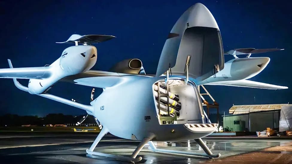 MV250: Hibridno-električni VTOL Dron Za Teški Teret Predstavljen Na Farnboroughu