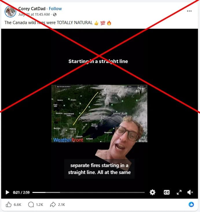 Satelitski snimci požara u Ontariju ne dokazuju namerno podmetanje