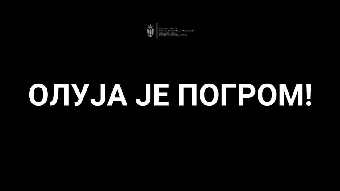 MSP Srbije: "Oluja" Kao Pogrom i Jedan Od Najvećih Egzodusa Srba