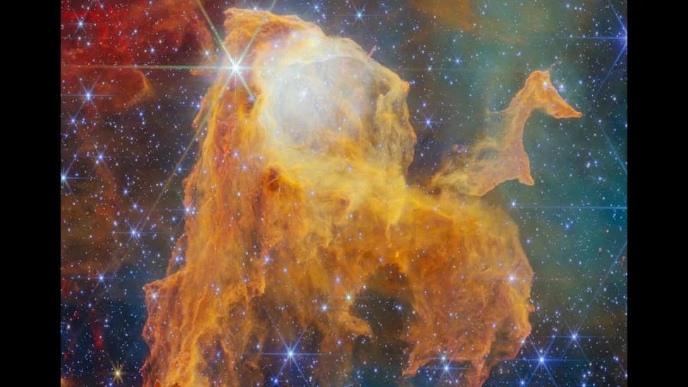 JWST Otkriva 'Treasure Chest' u Karina Maglini: Desetine Mladih Zvezda U Oblaku