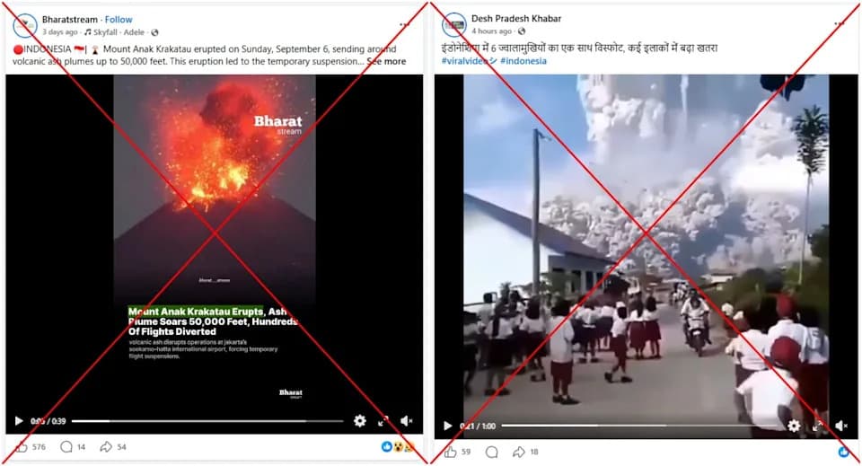 Stari video-snimci iz 2018. pogrešno predstavljeni kao poslednje erupcije u Indoneziji